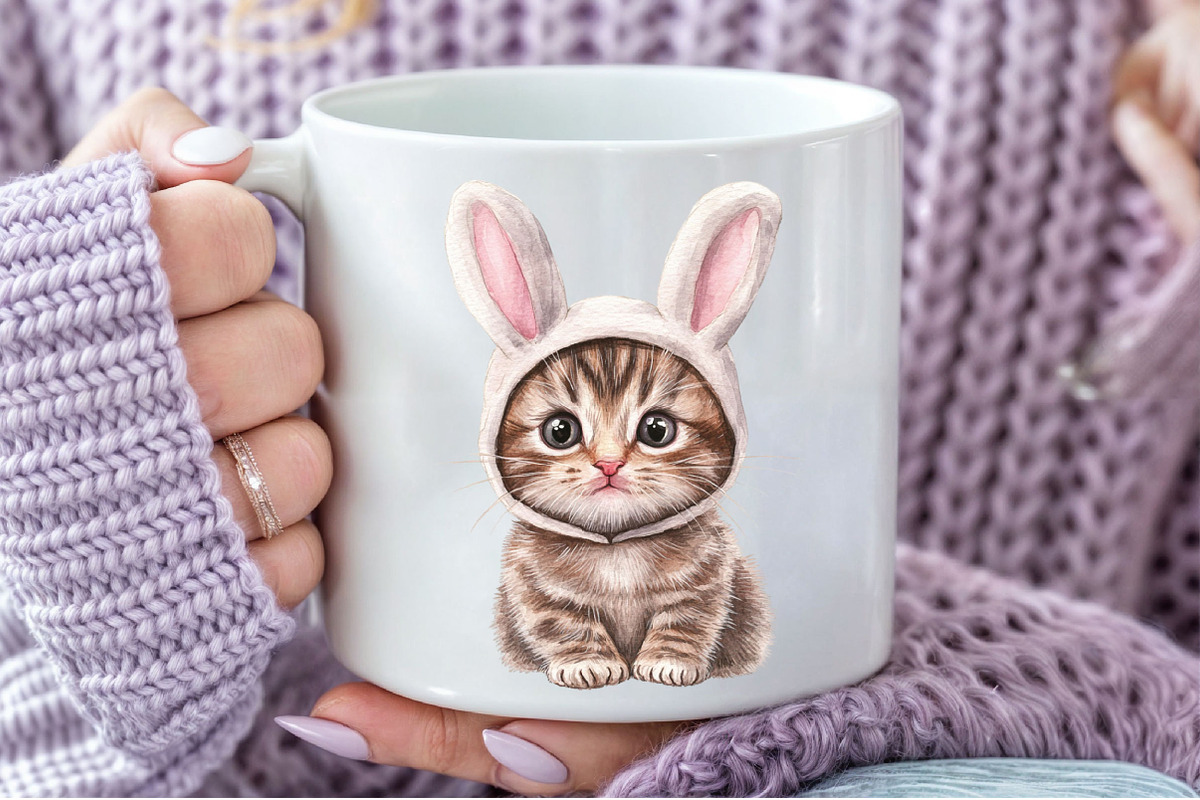 Kawaii Kitten Sublimation Clipart, an Illustration by Pixels.Craft (Photo 5 of 7)