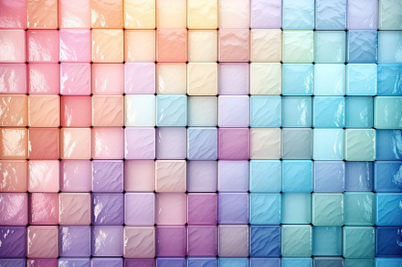 colorful abstract background made of plastic cubes. Generative A, an Abstract Photo by Ales Munt