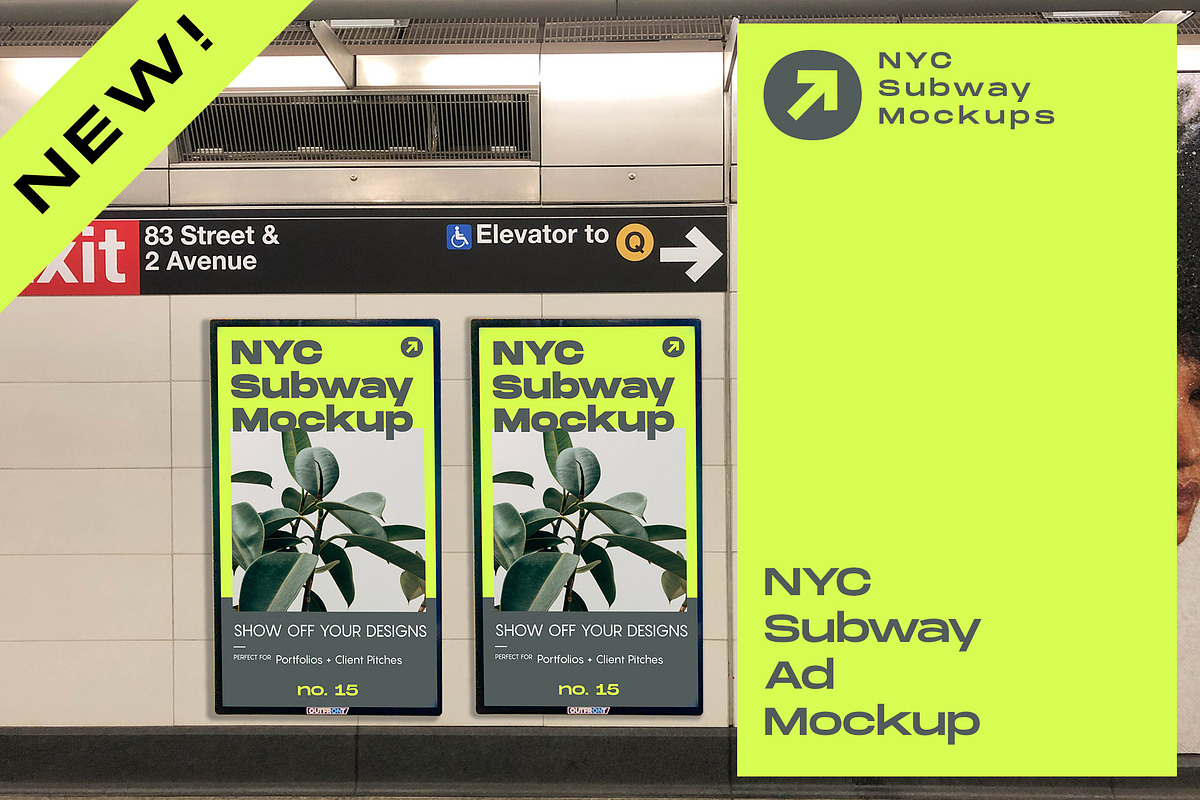 NYC Subway Ad Mockup, an Advertising Mockup by NYC Billboard Mockups (Photo 1 of 2)