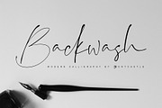 Backwash - Casual Script Font, a Script Font by Fontcastle (Thumbnail 1 of 9)