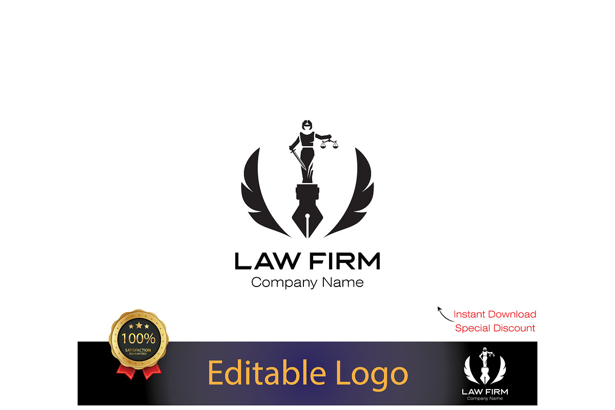 Editable Law Firm Logo Design, a Branding & Logo Template by YUDesignStore (Photo 1 of 7)