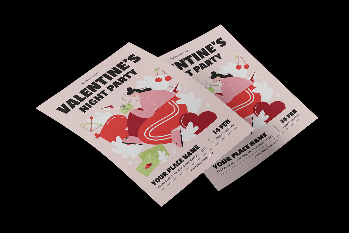 Valentine Party Flyer, a Flyer Template by Neermana (Photo 4 of 4)