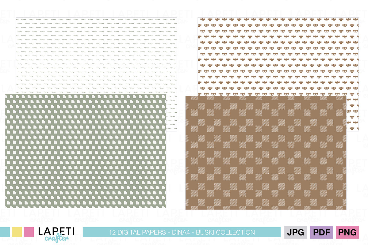 Neutral & Aesthetic Digital Paper, a Pattern Graphic by Lapeticrafter (Photo 4 of 5)