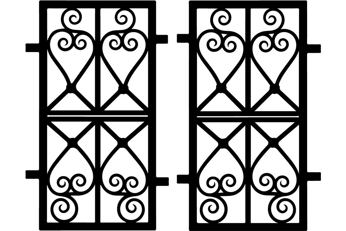 Decorative Iron Grill Scroll Panel, an Object Graphic by Creativeshirt (Photo 13 of 18)