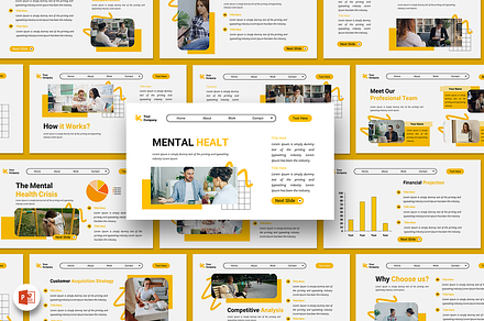 Mental Health - PowerPoint Template, a Presentation Template by Iqsiart Studio