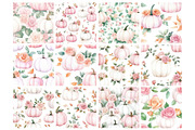 Roses and Pumpkins Seamless, an Illustration by Mashimara (Thumbnail 2 of 4)
