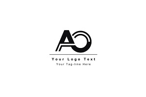 initial logo ao oa design icon symbo, a Branding & Logo Template by OmerStudio