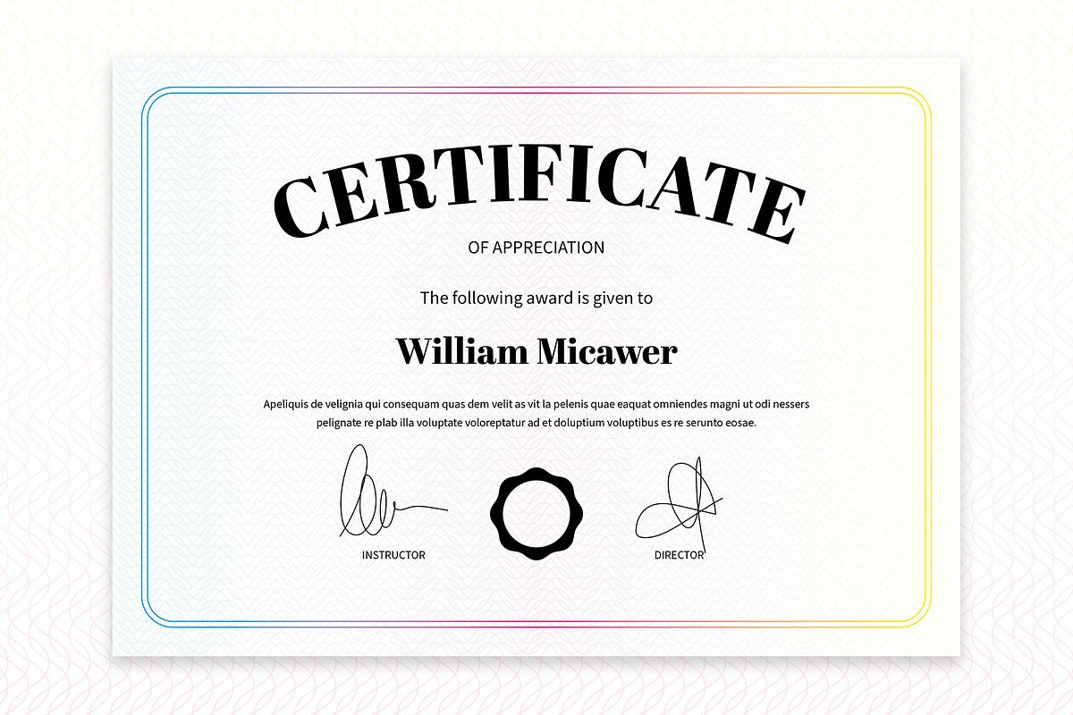 Certificate Set with Simple Frame, a Print Template by McLittle Stock (Photo 3 of 5)