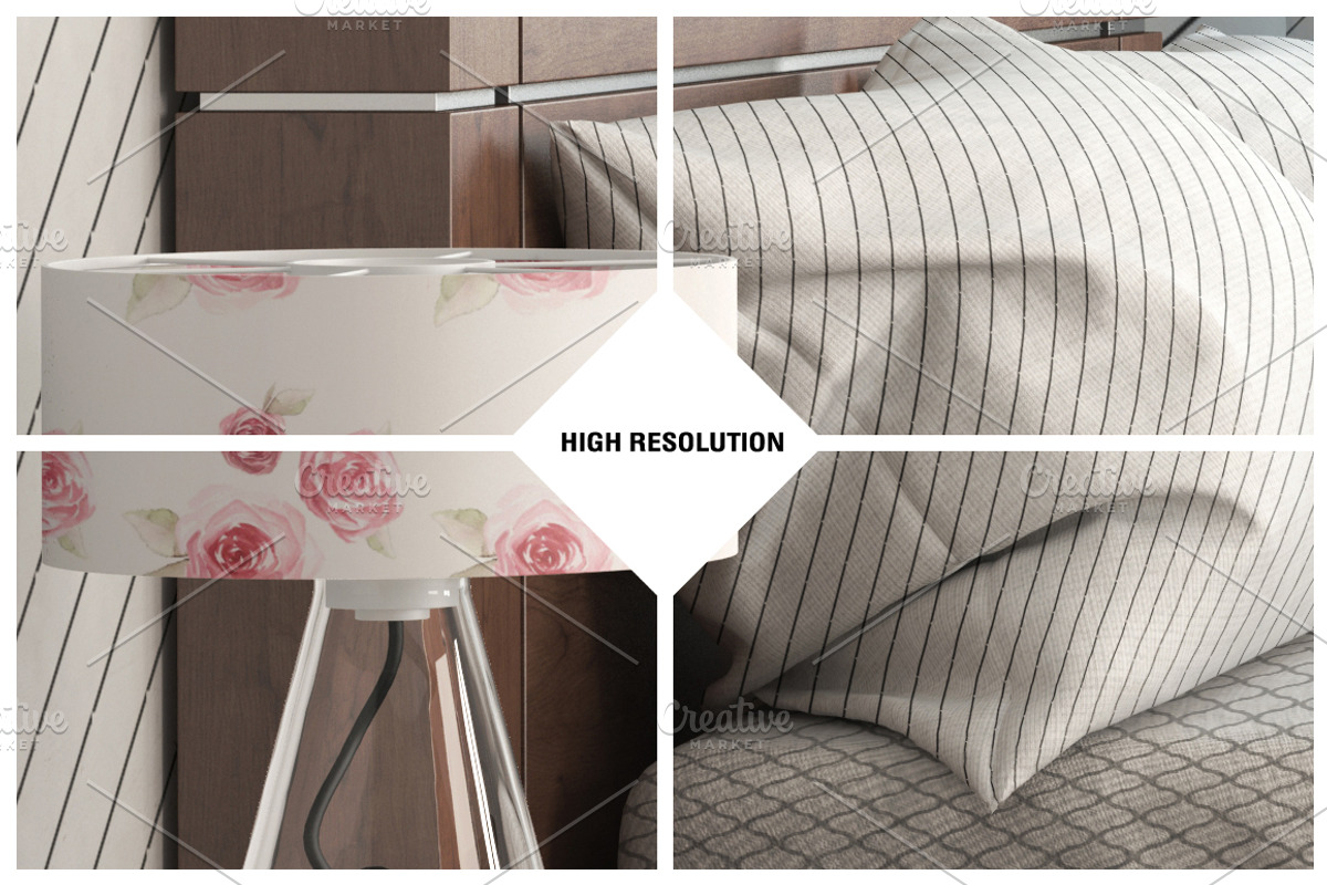 Curtain Bedroom Mock-up, a Household Mockup by IsometricWorld (Photo 5 of 5)