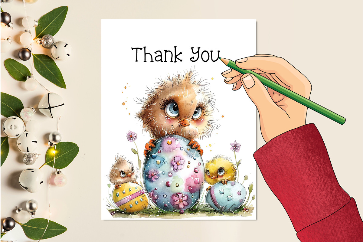 Watercolor Easter Chicks Clipart, an Illustration by Creative Art (Photo 7 of 8)