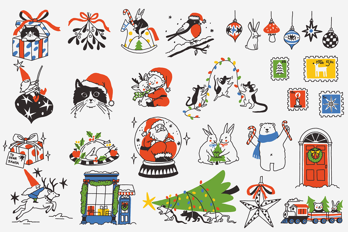 Just Nice Christmas Doodles, a Seasonal Illustration by Olly Kava (Photo 4 of 12)