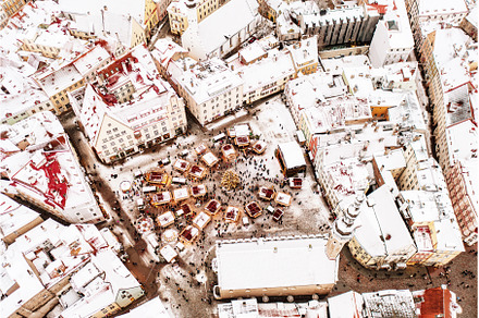 Aerial View of Tallinn with the Town, an Architecture Photo by Nature and travel