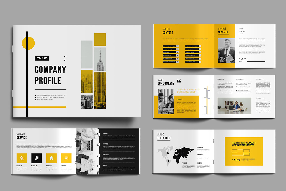 Company Profile Landscape Layout, a Brochure Template by MightyDesign (Photo 1 of 8)