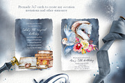 Watercolor Owl Beauty Clipart Set, an Animal Illustration by ArtCreationsDesign (Thumbnail 8 of 11)