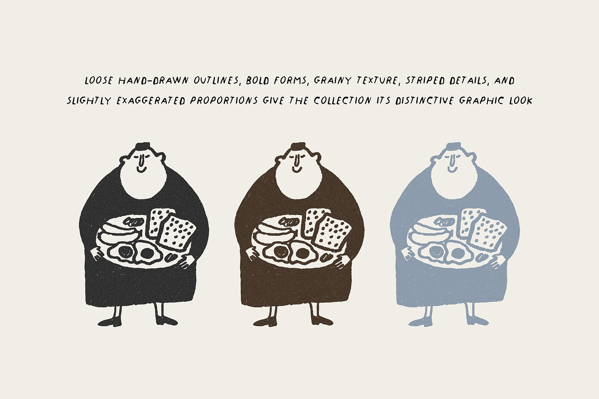 Food, Plates & People: 50 Characters, a Food Illustration by Veyla (Photo 10 of 14)