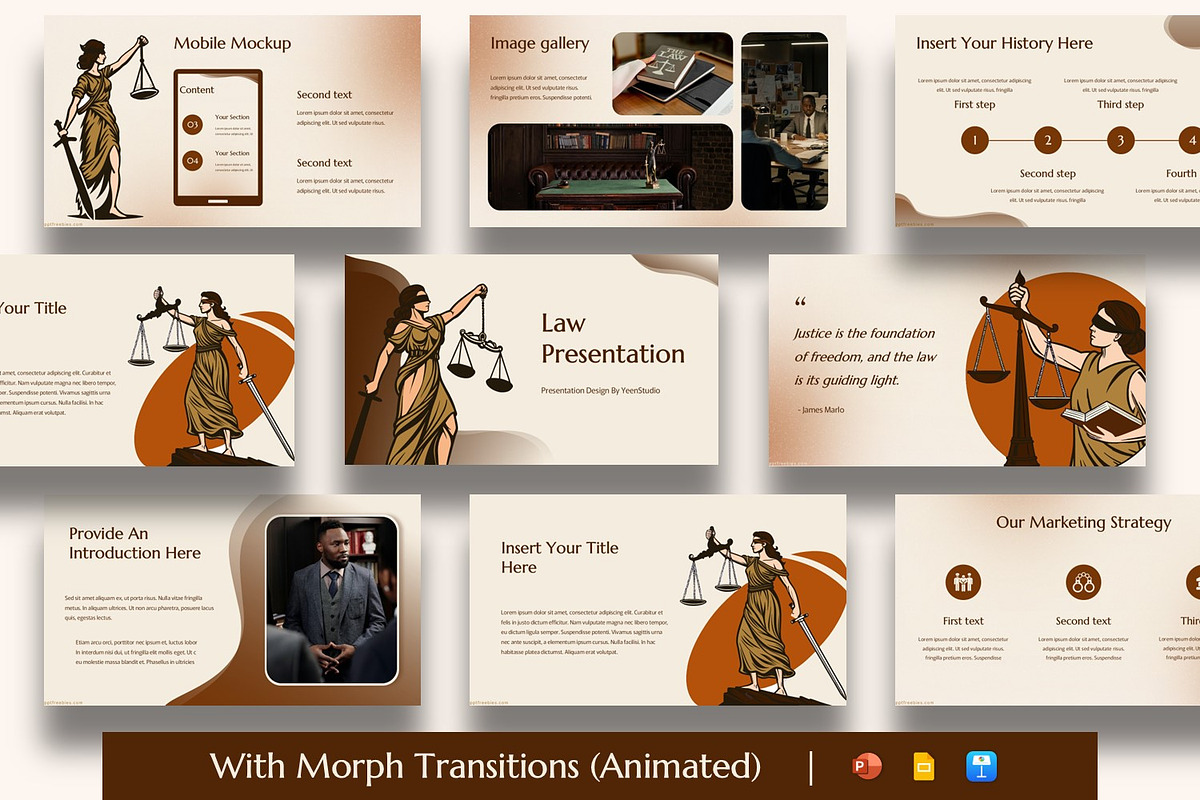 Law Presentation Template, a Presentation Template by BumbleGraph Studio (Photo 1 of 4)