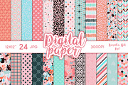 24 Pink Boho Digital Papers clipart, a Pattern Graphic by KarinkaBU (Thumbnail 5 of 7)
