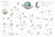 Moon Garden pattern & clipart, a Pattern Graphic by @olga.angelloz (Thumbnail 5 of 16)
