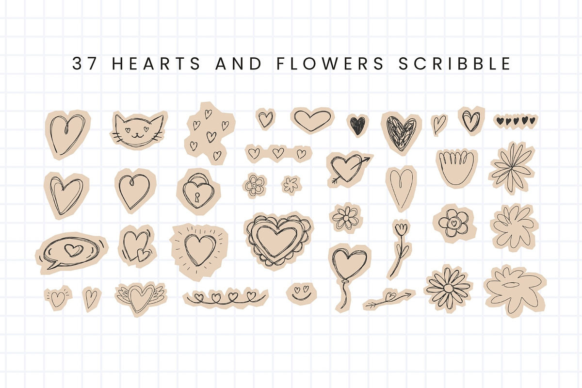 Scrapbook Doodles & Collage Elements, an Object Graphic by Kristina Chistiakova (Photo 7 of 10)