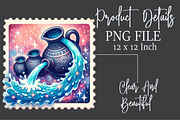 Zodiac Postage Stamps Clipart, an Illustration by Rose Art (Thumbnail 4 of 4)