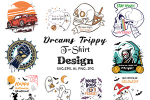 Dreams  Trippy T-Shirt Design, a Print Template by Studio Retouch