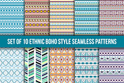 Set of 10 boho seamless patterns, a Pattern Graphic by DruZhi Art (Thumbnail 2 of 4)