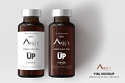 Amber Glass Vial Mockup, a Packaging Mockup by pmvch (Thumbnail 3 of 11)