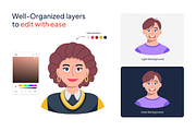 Faces People Vectors, an Emoji Icon by Vectors Market (Thumbnail 3 of 6)