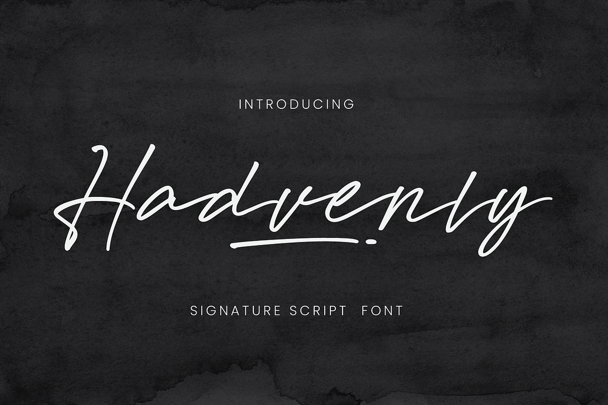 Hadvenly Signature, a Script Font by Randi Irvan | Rvandtype (Photo 1 of 13)
