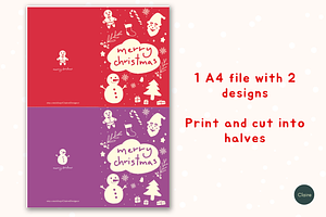 Snowy Christmas Doodles Printables