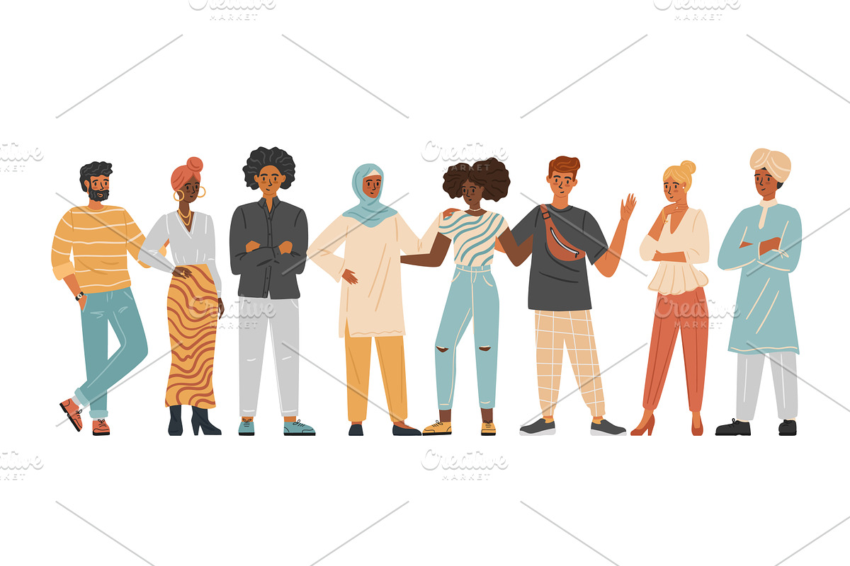 Diverse group of people concept, a Person Illustration by vectorpointstudio