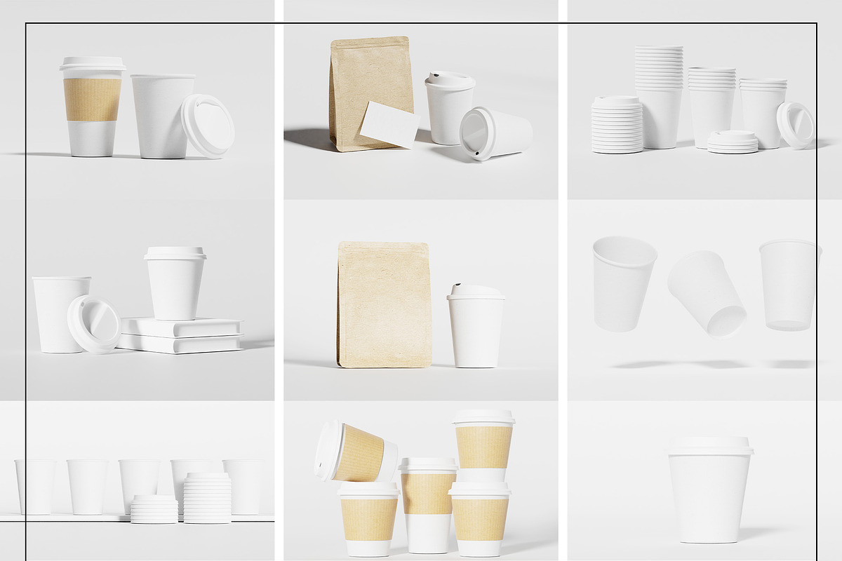 Coffee Cup Packaging Mockup Set, a Packaging Mockup by Mego-studio (Photo 7 of 7)