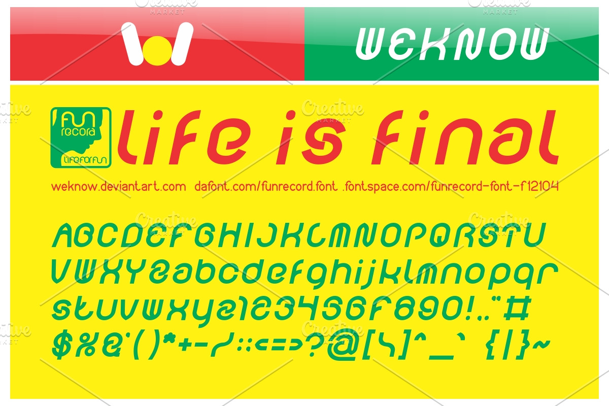 funrecord font preview 2