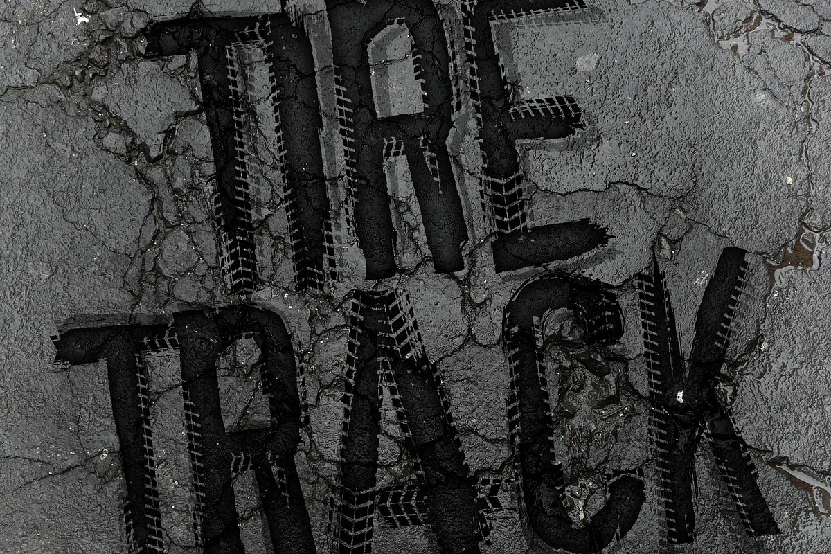 Grunge Tire Font preview 2
