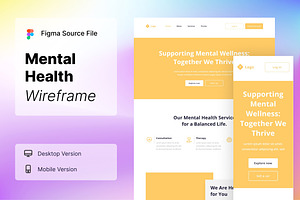 Mental Health Wireframe Vol. 04