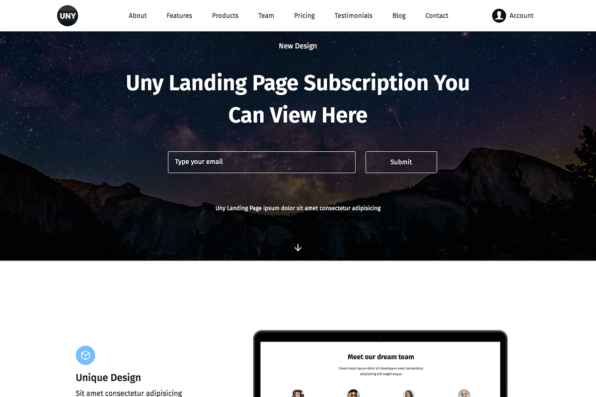 Uny Landing page templates - 6 in 1, a Landing Page Template by emagweb (Photo 3 of 7)