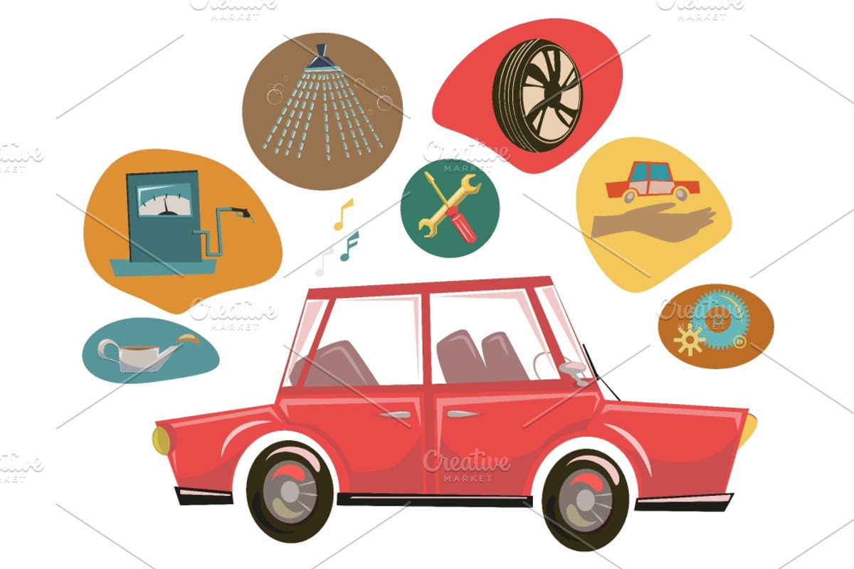 Retro Cartoon Car, an Illustration by JaneLane (Photo 1 of 2)