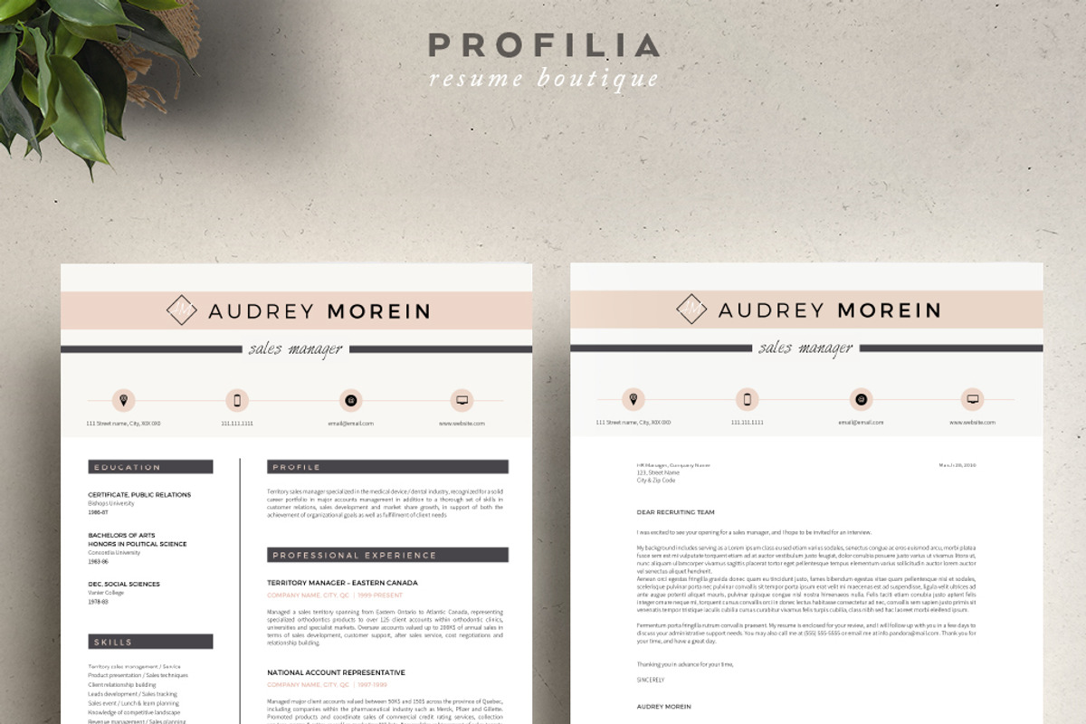 Word Resume & Cover letter Template, a Resume Template by Profilia Resume Boutique (Photo 6 of 6)