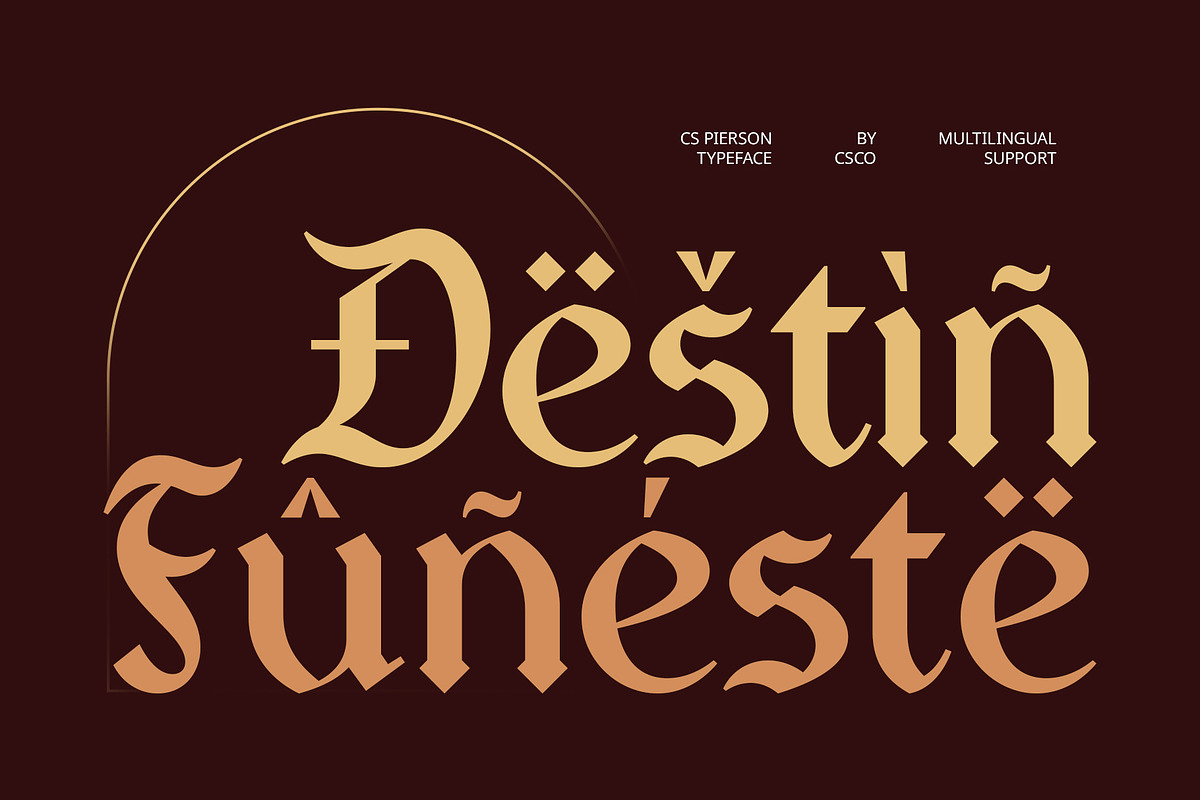 CS Pierson – Gothic Font, a Blackletter Font by Craft Supply Co. (Photo 3 of 8)