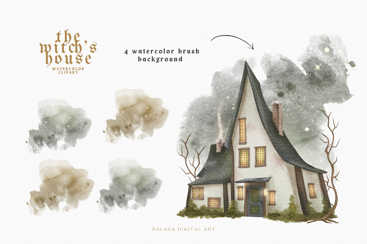 Halloween Witch clipart bundle, an Illustration by Balada Digital Art (Photo 6 of 22)