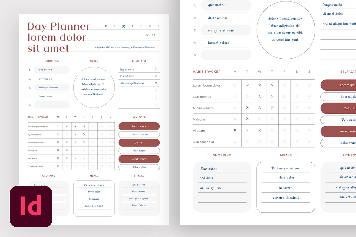 Creative Daily Planner, a Stationery Template by Filip Studio (Photo 1 of 6)