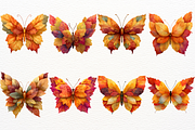 Autumn Leaves Butterfly Clipart PNG, a Seasonal Illustration by SugarCloudStudioArt (Thumbnail 2 of 4)