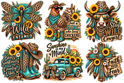 Western Cowgirl PNG Bundle 6 pics, a Decorative Illustration by ElDesignState (Thumbnail 3 of 3)