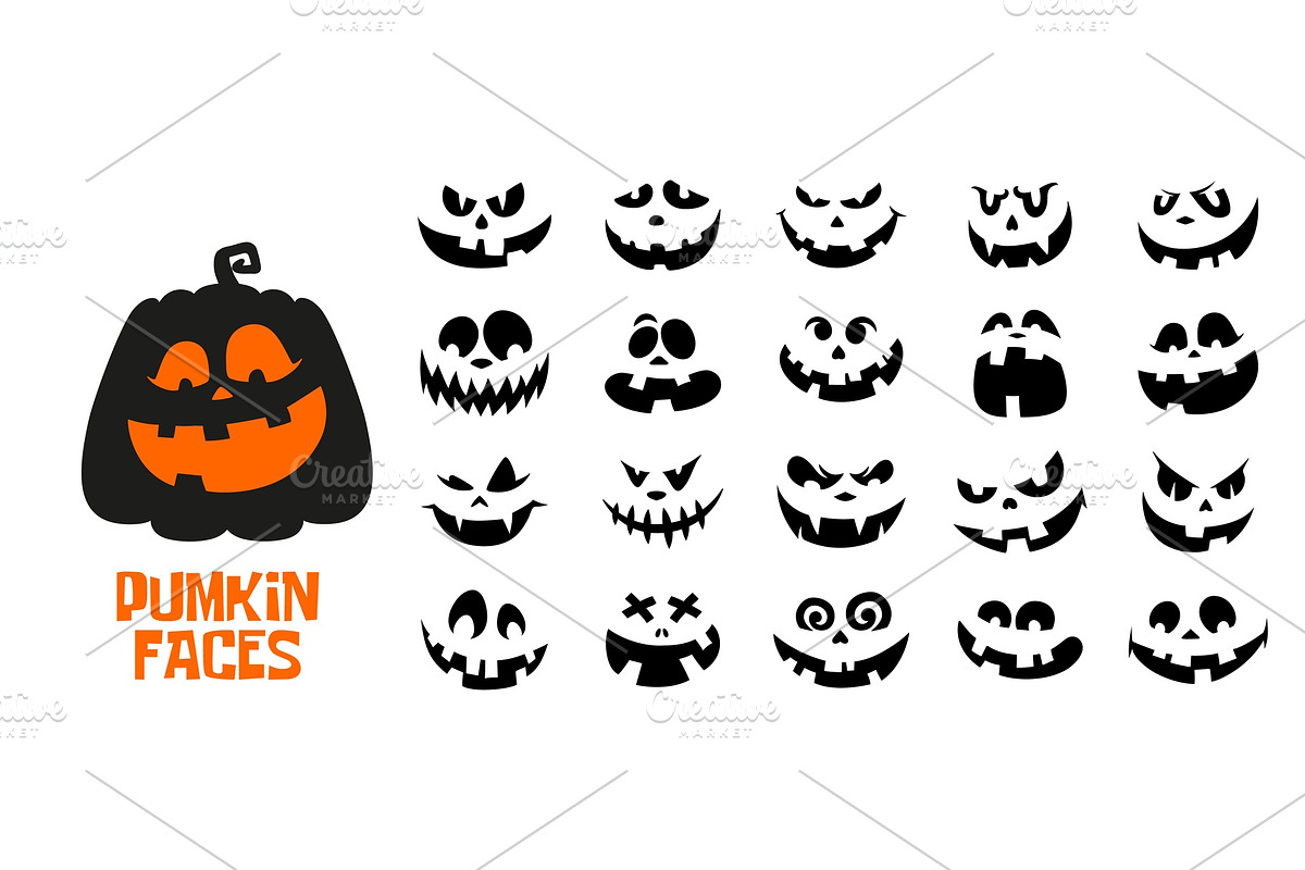 Halloween pumpkin lantern emoji, a Seasonal Illustration by Vector ...