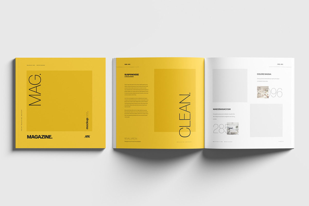 Square Magazine Mockup PSD Set, a Books & Magazine Mockup by Toasin Studio (Photo 2 of 7)
