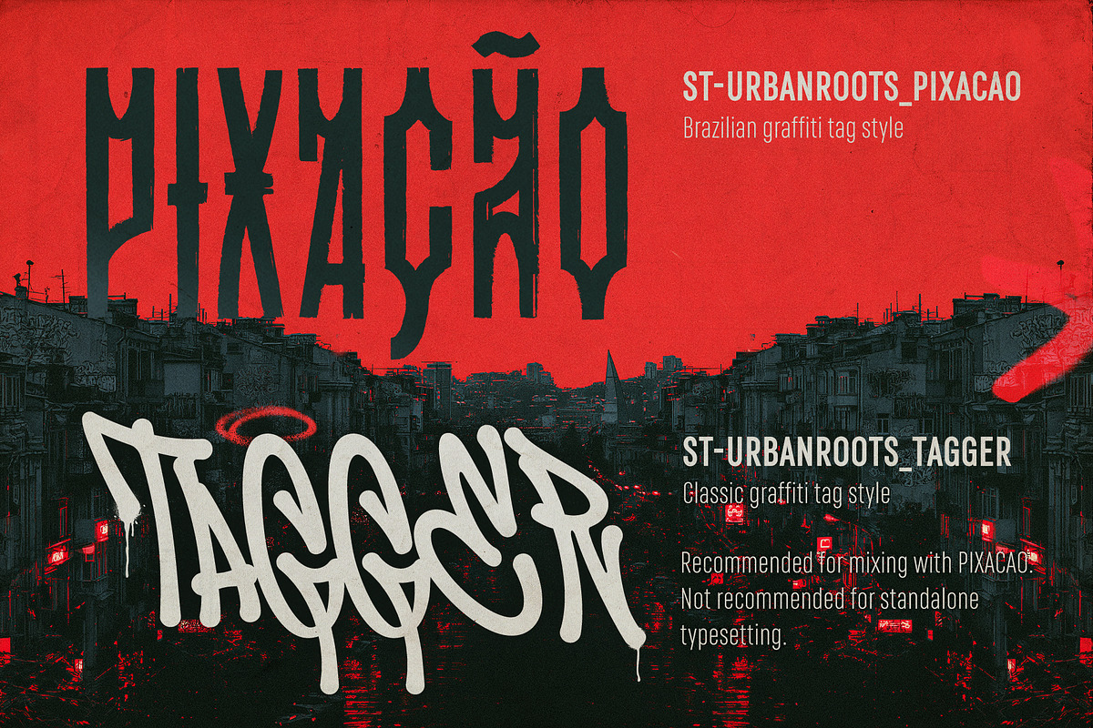 ST-UrbanRoots graffiti tag, a Handwritten Font by Shimanov Types (Photo 4 of 6)