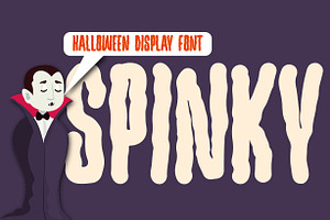 Spinky - Hallowen Display Font, a Handwritten Font by NuType