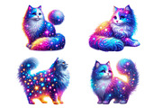 cute neon christmas cats clipart, an Object Graphic by Pixxel_Studio (Thumbnail 5 of 6)