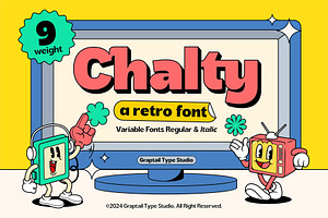 Chalty - Retro Font Family