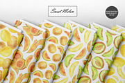 Watercolor Melon Seamless Patterns, a Food Illustration by OlDm_Shop (Thumbnail 9 of 10)